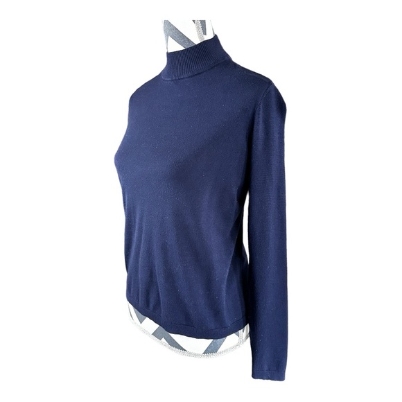 CHICO's Women's Blue Turtleneck Long Sleeve Sweater Size 0 - Picture 2 of 11